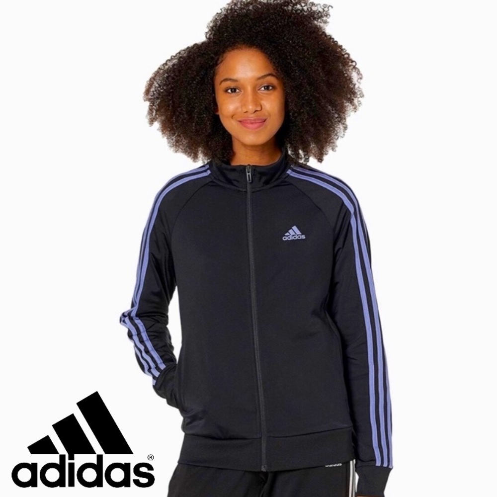 Adidas Track Jacket Black Orbit Violet NWT